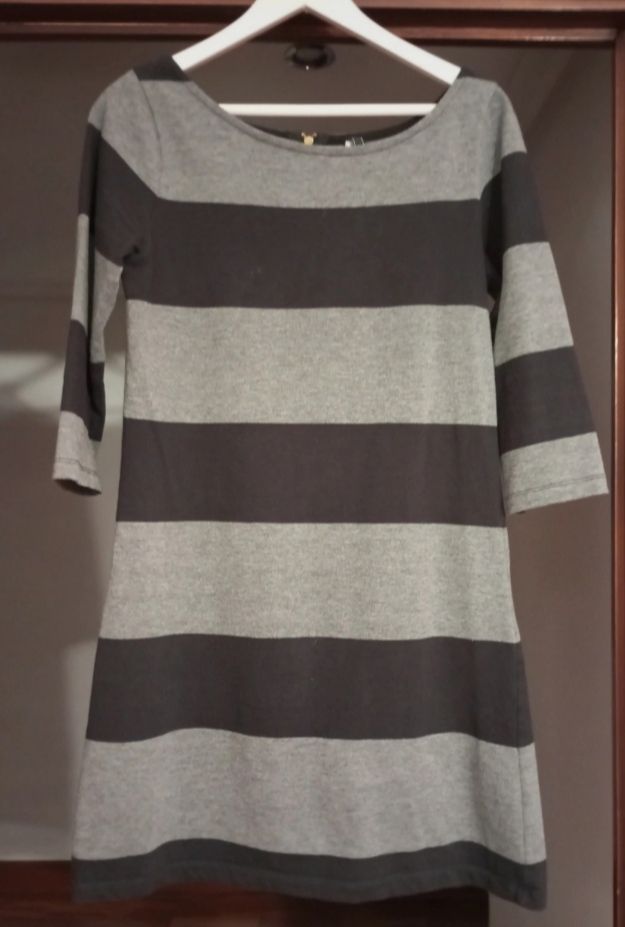 Vestido negro y gris