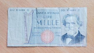 Billete 1000 Liras Italianas 1969-1981 DD