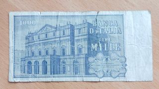 Billete 1000 Liras Italianas 1969-1981 DD