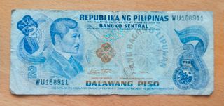 Billete 2 Pisos Filipinos 1970