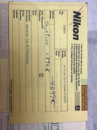 Nikon objetivo AF-S DX ED17-55mm F2.8 G ED DX