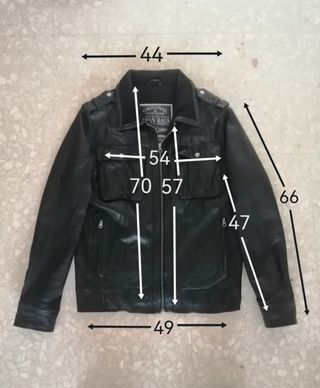 Biker cuero auténtico Japan Rags M Medidas indicad
