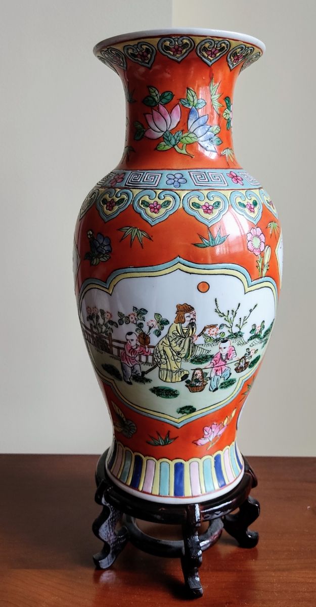 Jarrón chino con certificado