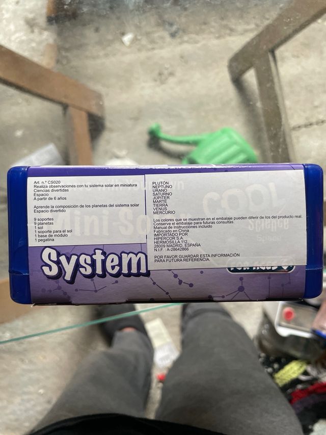 Juguete cientifico. Mini sistema solar