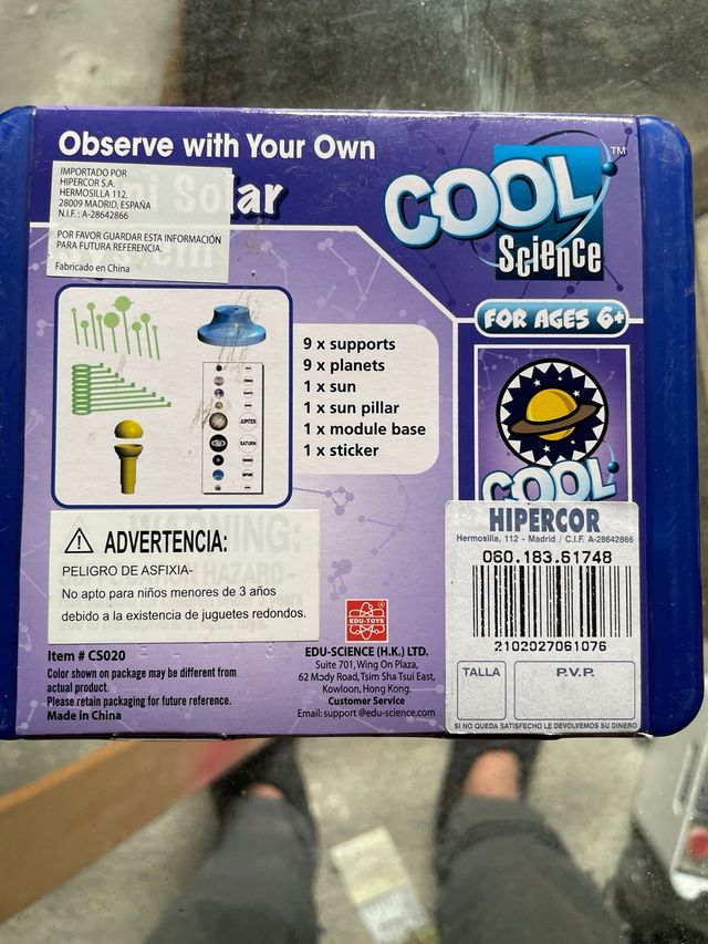 Juguete cientifico. Mini sistema solar