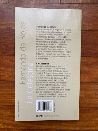 Libro: La Celestina. Autor: Fernando de Rojas