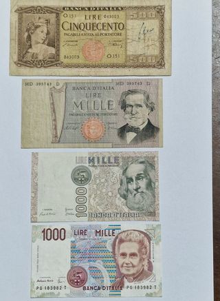 Lotto 4 Banconote italiane