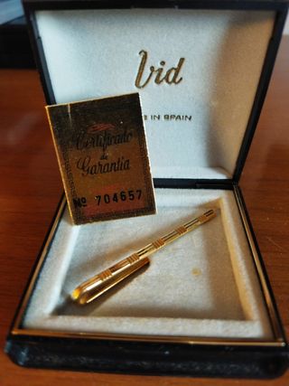 Alfiler corbata chapado oro 18 kilates