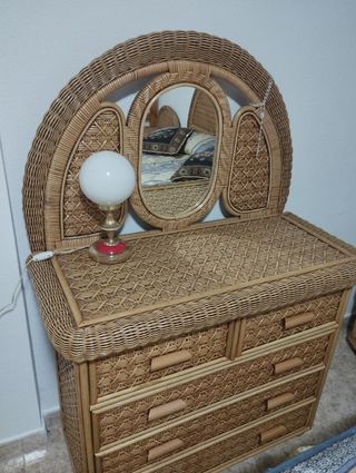 Dormitorio de mimbre