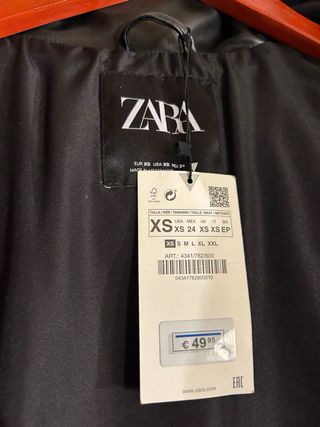 Chaleco de cuero Zara