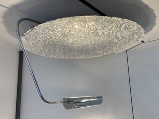 Lampada soffitto metallo/vetro mosaico argento