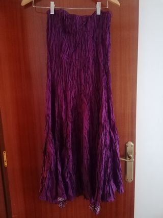 falda de vuelo, lila, morado.