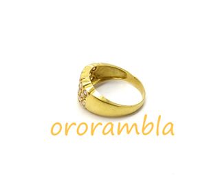 Anillo oro 18k y circonitas