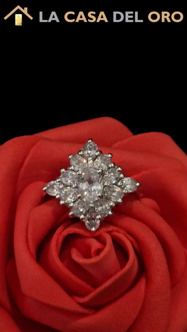 Anillo+circonitas plata 925 -C151/PC159-