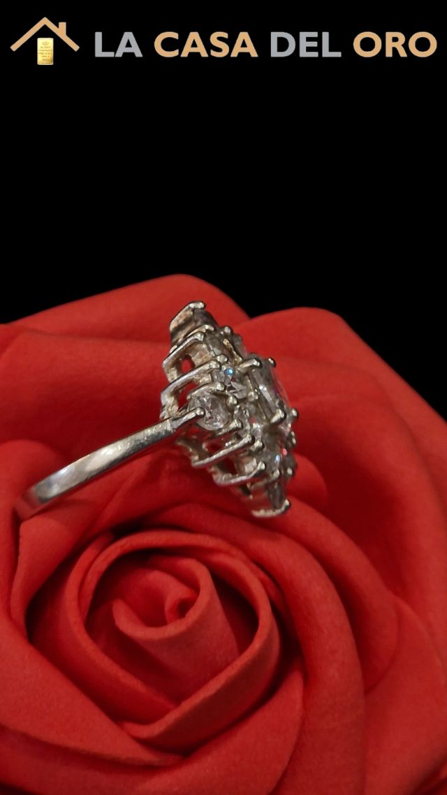 Anillo+circonitas plata 925 -C151/PC159-