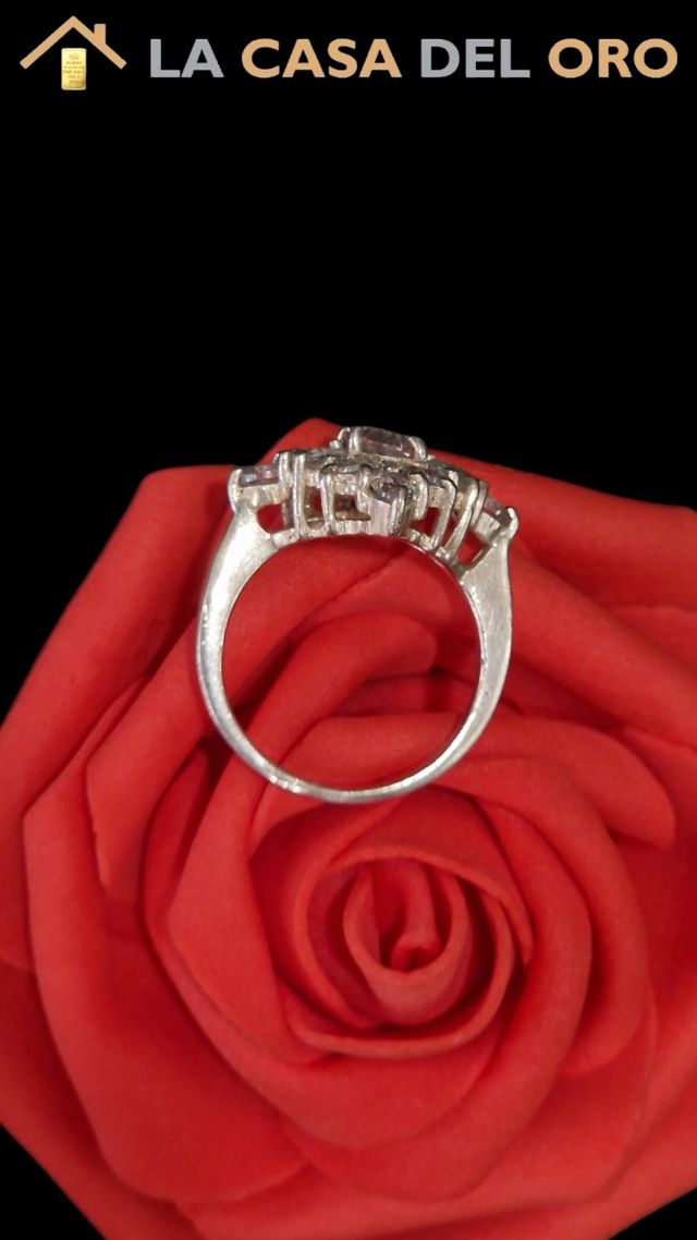 Anillo+circonitas plata 925 -C151/PC159-