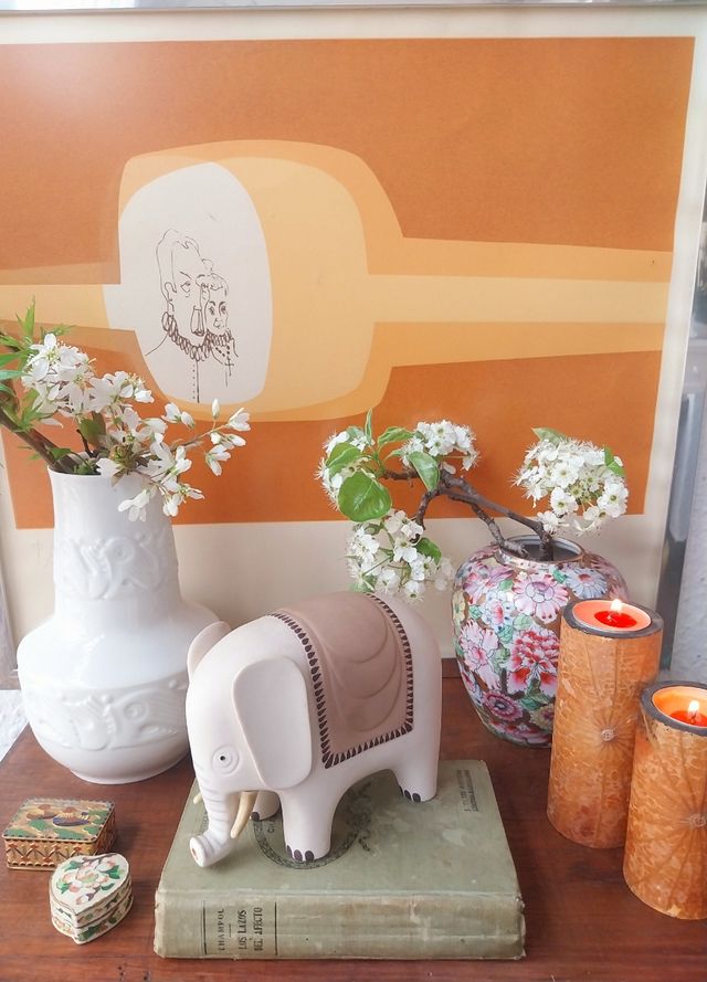 FIGURA ELEFANTE FIRMADA · CERÁMICA · FENG SHUI