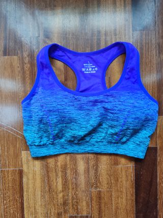 top reggiseno sportivo tg L viola grigio 