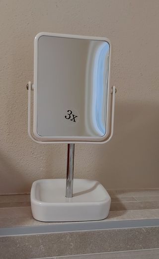 Specchio doppio 3X con supporto 