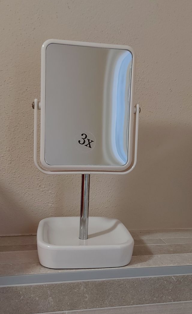 Specchio doppio 3X con supporto