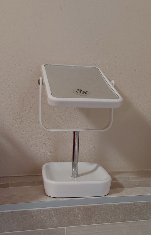 Specchio doppio 3X con supporto