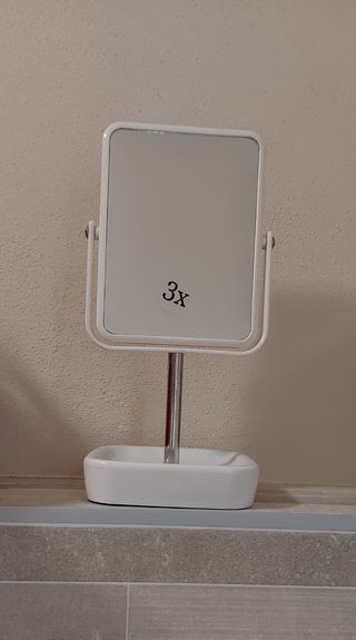 Specchio doppio 3X con supporto 