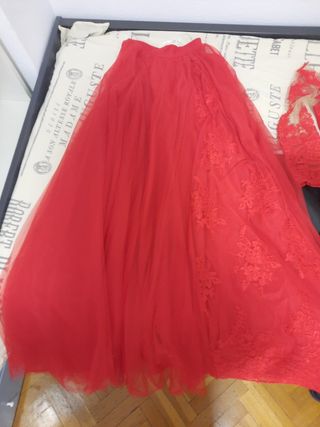 Vestido rojo lago boda