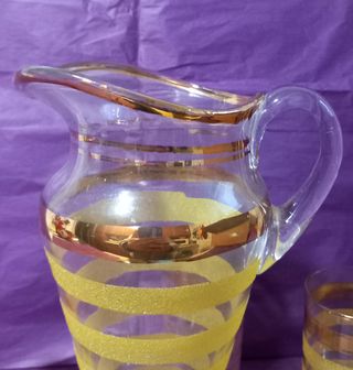 JARRA DE AGUA CON VASOS A JUEGO