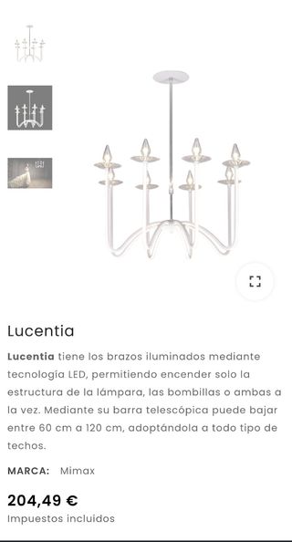 Lampara de araña LED