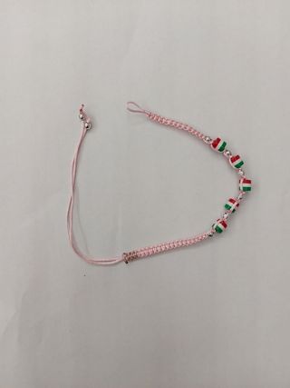 Braccialetto con bandiera Italiana rosa
