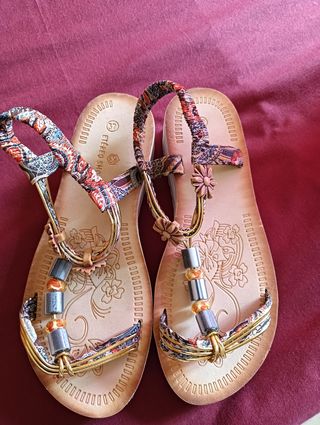 Sandalias abalorios