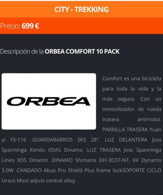 Bicicleta Orbea