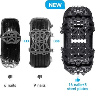 6x Cadenas nieves universales ajustables