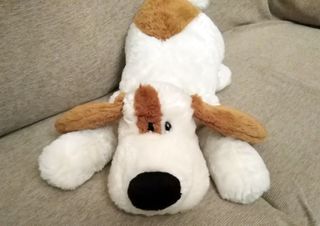 PELUCHE PERRO SUAVE BICOLOR