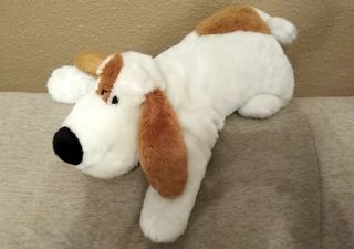 PELUCHE PERRO SUAVE BICOLOR