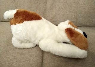 PELUCHE PERRO SUAVE BICOLOR