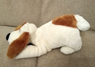 PELUCHE PERRO SUAVE BICOLOR