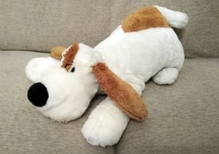 PELUCHE PERRO SUAVE BICOLOR