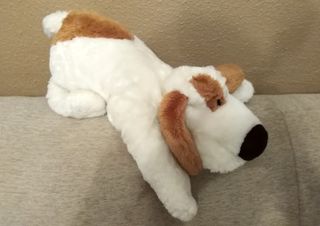 PELUCHE PERRO SUAVE BICOLOR
