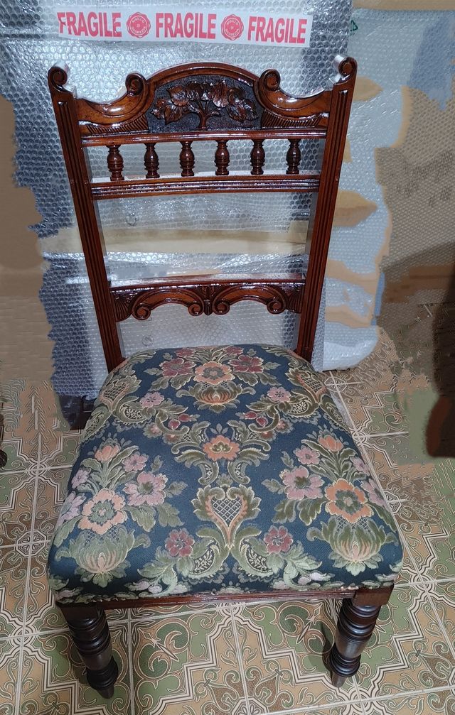 Sedia seconda metà 1800 VELLUTO DAMASCATO.