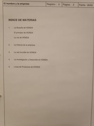 Manuales y cuadernos Honda