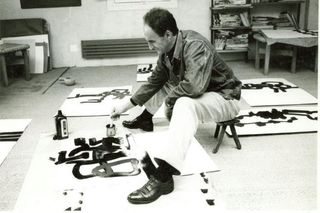 CHILLIDA CARTEL EXPOSICIÓN CHICAGO 1985. 45X32