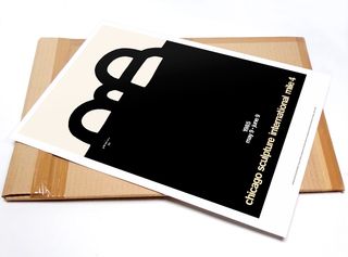 CHILLIDA CARTEL EXPOSICIÓN CHICAGO 1985. 45X32