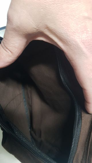 Riñonera algodón marrón nueva