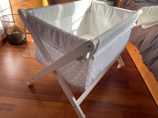 Minicuna plegable, estructura, colchón, vestiduras