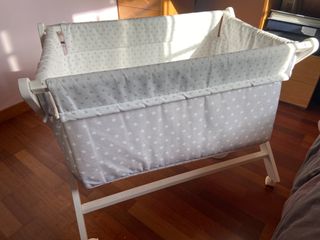 Minicuna plegable, estructura, colchón, vestiduras