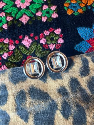 Pendientes chapados en plata de Christian Dior