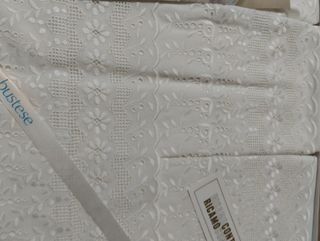 Lenzuolo e federa con pizzo sangallo.Vintage