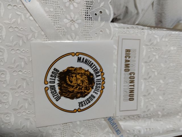 Lenzuolo e federa con pizzo sangallo.Vintage