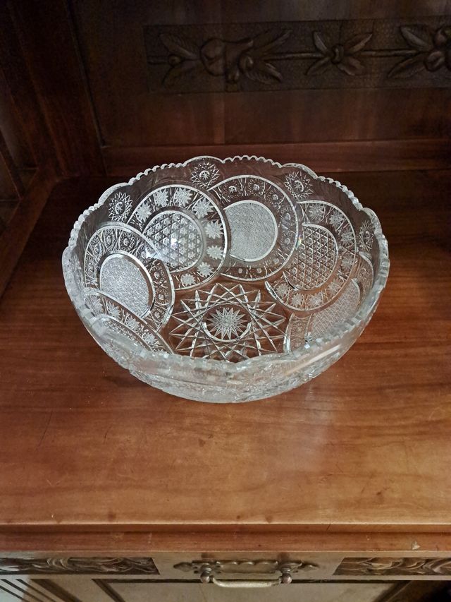 Ciotola fruttiera vetro decorato